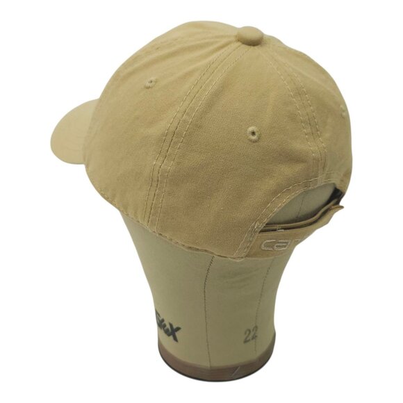 Carhartt Strapback OSFA Cap Hat Trucker Baseball Logo Patch Washed Canvas Tan - Picture 11 of 14